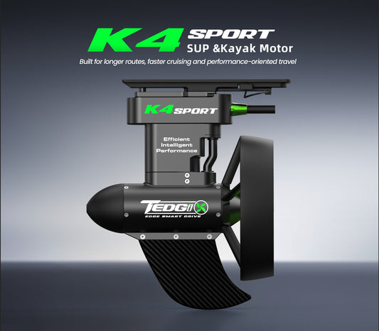 TEDGiX K4S Sport Electric SUP & Kayak Motor | 1500W | 47# Thrust | 48-55v | Wireless Remote